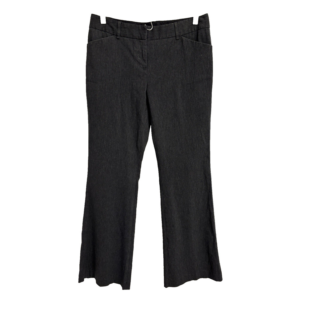 Express Design Studio Women's 4 Editor Charcoal Gray Flared Business Office Sexy